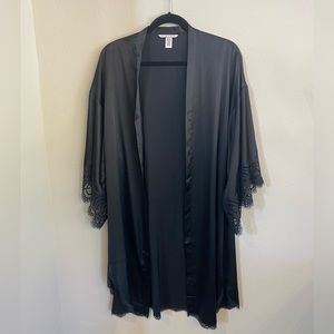 Black silk robe
